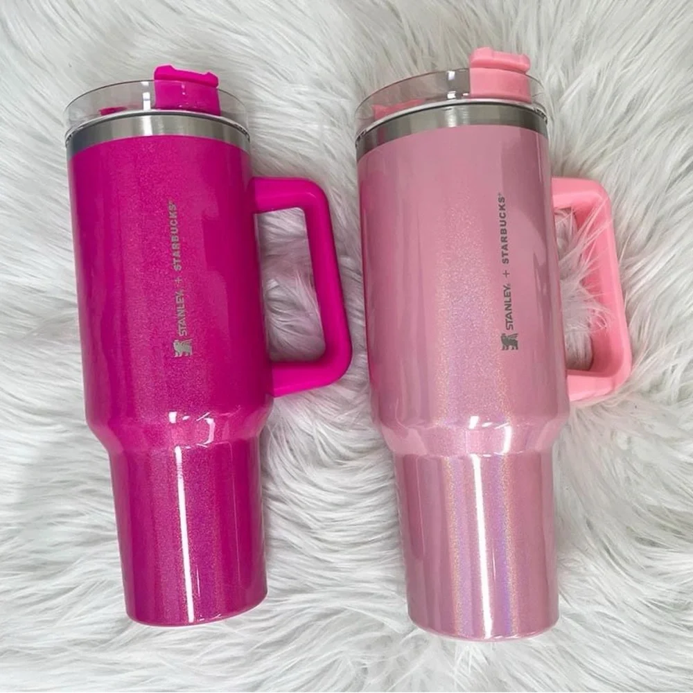 Stanley + Starbucks - 40oz H2.0 Tumbler -Shimmery + Shine in 2 colors of pink - Picture 2 of 5